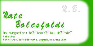 mate bolcsfoldi business card